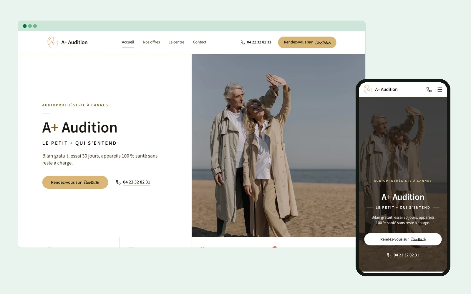 A+ Audition : Création web + SEO local, réalisé par 123 Digital