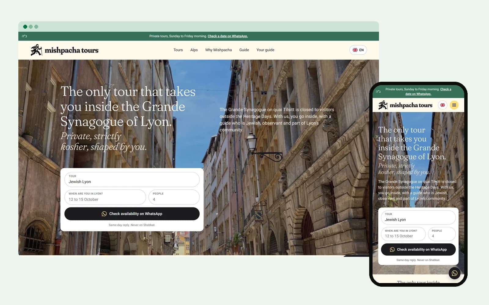 Mishpacha Tours : Création web + SEO + Logo, réalisé par 123 Digital